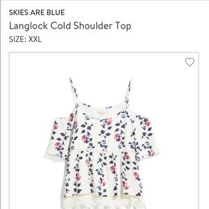 Stitch Fix Skies Are Blue Cold Shoulder Top